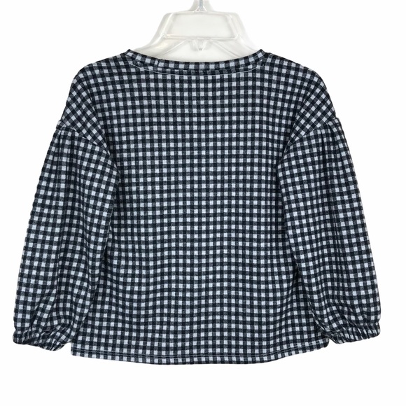 Old Navy Girls Check Puff Sleeve Top - Picture 2 of 9